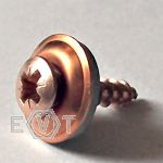 Woodscrew A2/CU sealing-washer 20mm 4,5x80 Z, Box 200 pcs.