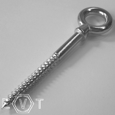 Eye bolt A4 wood thread 6 x 60, Box 10 pcs.