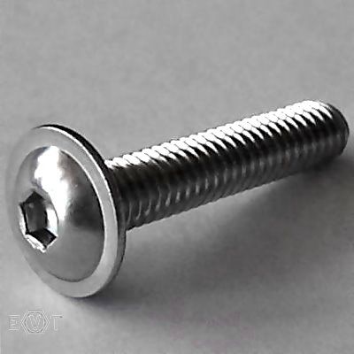 ISO 7380F A2 Buttonhead screws with flange M5x12, Box 500 pcs.