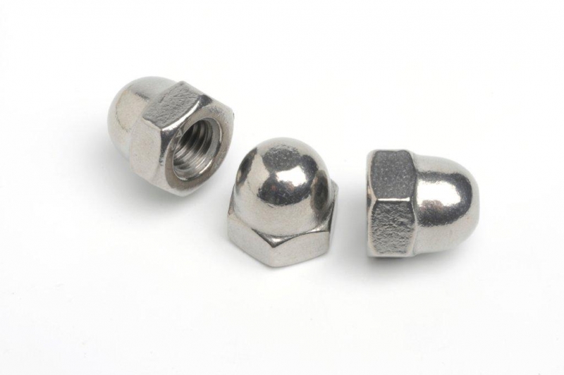10-32 UNF DOME NUT stainless steel SAE J483A A4, Box 25 pcs.
